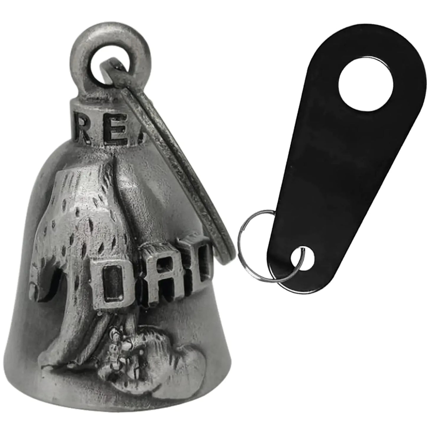 Dream Apparel Hand of Dad Motorcycle Bell for Biker Rider Men Women with Bell Hanger Ride Riding Bell Motorcycle Accessories Spirit Bell for Good Luck Motorcycle Gift Charm Road Demon Bell - THROTTLE HUB