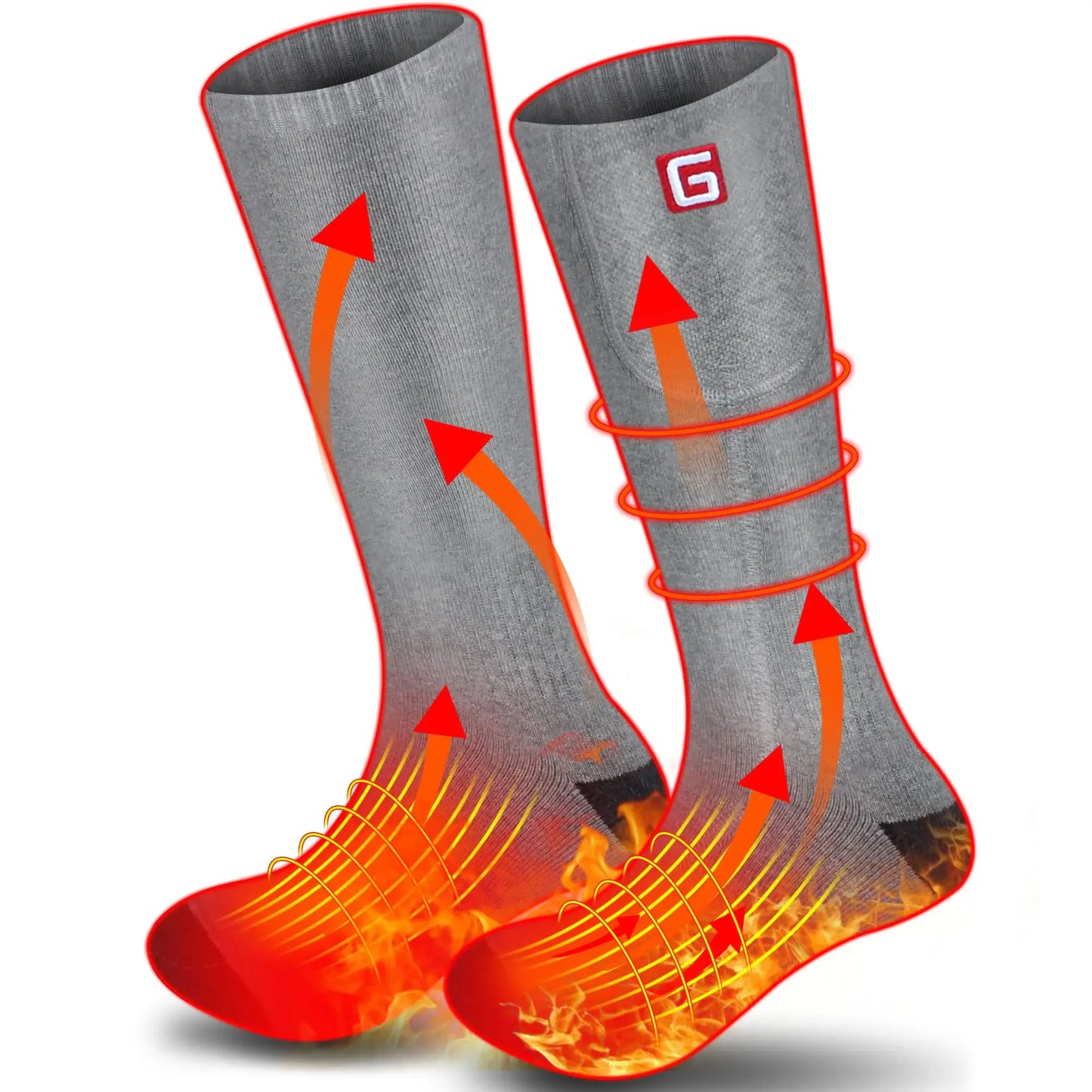 Heated Socks for Men Women Electric Rechargeable Battery Powered Heated SocksThermal Insulated Heated SocksWinter Warm Heated Socks for Outdoor Sports Hiking Climbing Skiing Hunting Foot Warmer - THROTTLE HUB