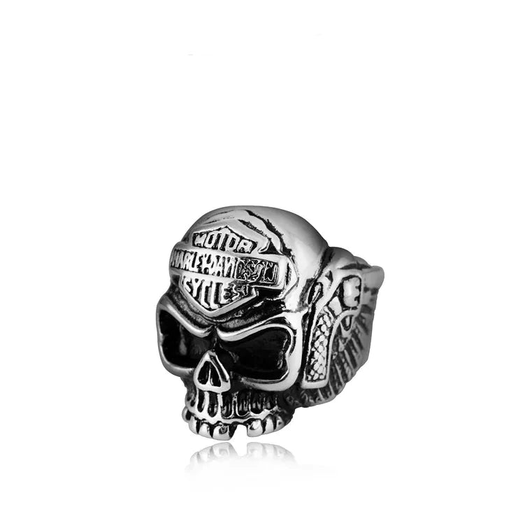Rebel Spirit Skull Ring in Titanium - THROTTLE HUB