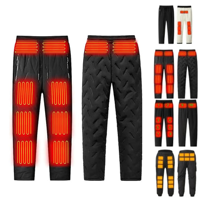 Tthxqing Heated Pants Fleece Lined Heated Sweatpants Electric USB Heating Pants for Men Women Electric Heated Hiking Pants - THROTTLE HUB
