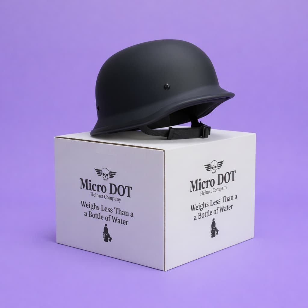 Micro DOT Mayhem German Style Motorcycle Helmet | Low Profile DOT Beanie