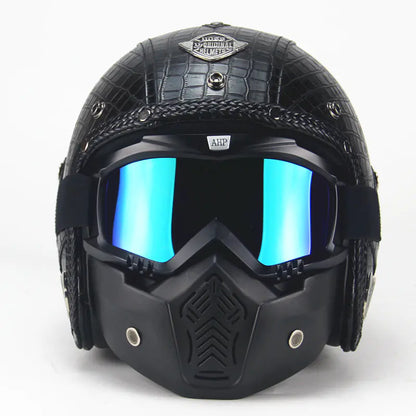 Vintage Handmade Harley Motorcycle Helmet