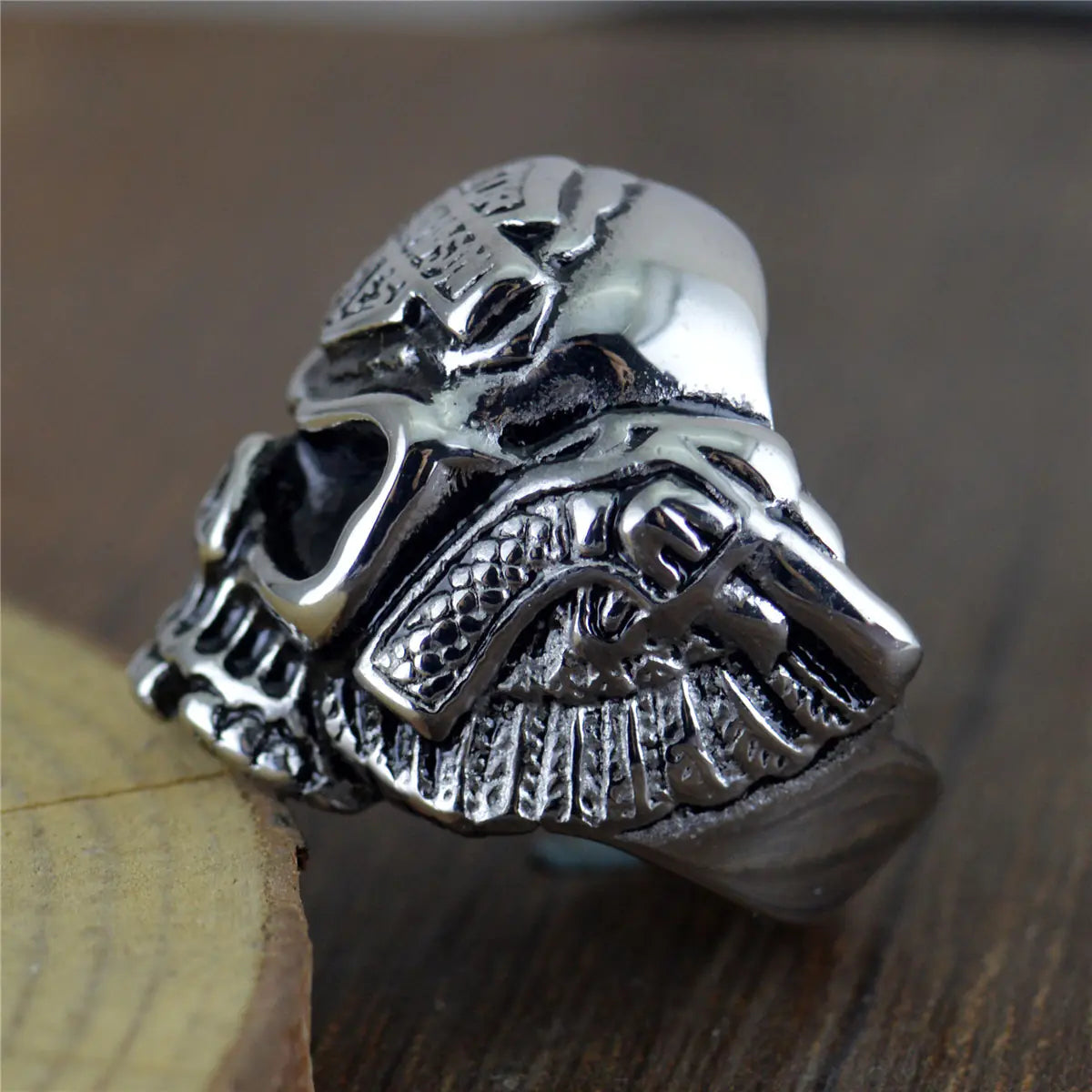 Rebel Spirit Skull Ring in Titanium