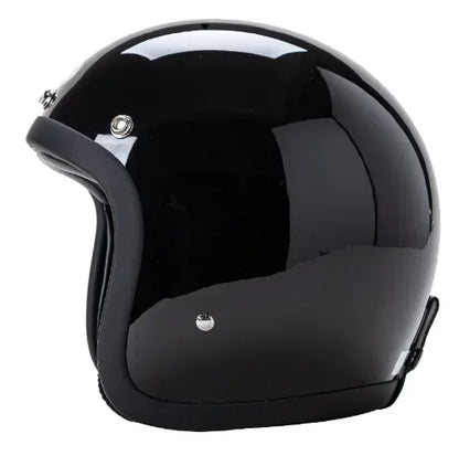 Low Profile Harley Motorcycle Helmet – Classic Retro Cruiser Style DOT Approved - THROTTLE HUB