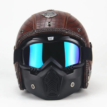 Vintage Handmade Harley Motorcycle Helmet