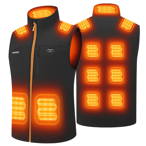 Gokozy Heated Vest for Men11 Heating Zone Warm Lightweight Heated Jacket Electric Heated Motorcycle Vest No Include Battery - THROTTLE HUB