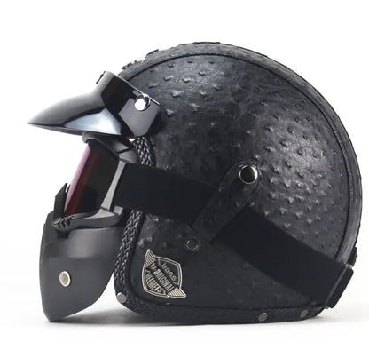 Vintage Handmade Motorcycle Helmet