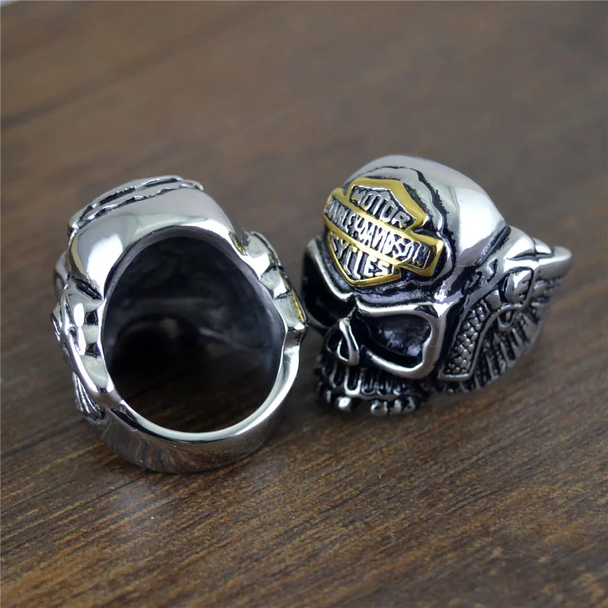 Rebel Spirit Skull Ring in Titanium