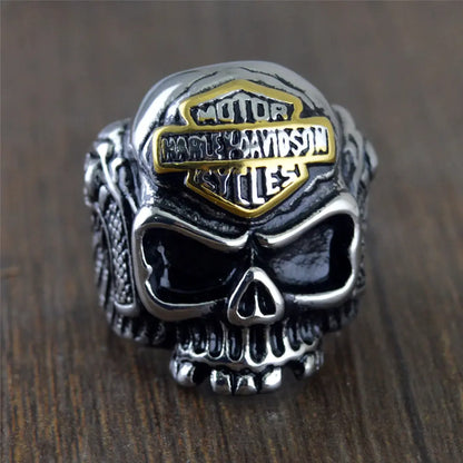 Rebel Spirit Skull Ring in Titanium - THROTTLE HUB