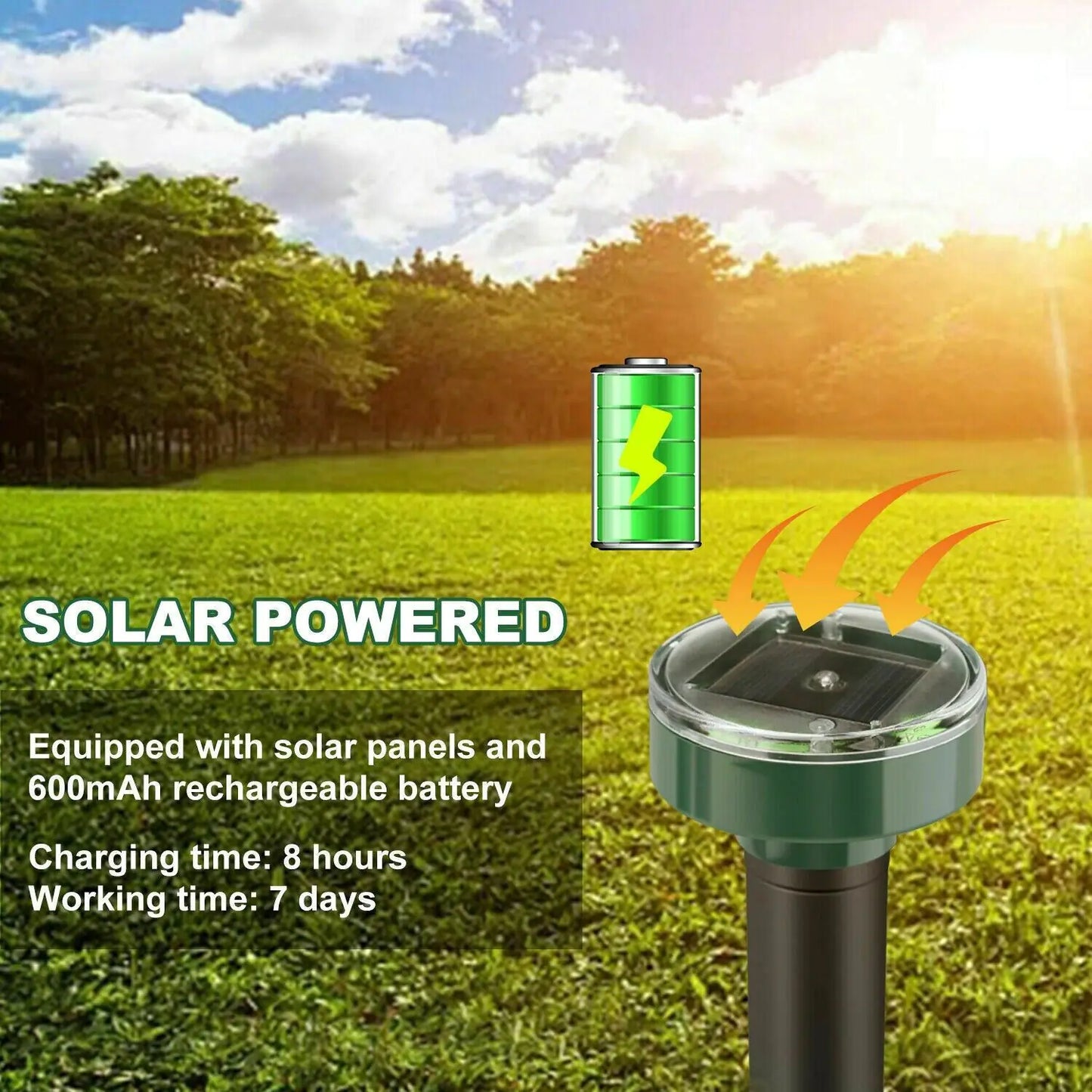 CampSafe™ Solar Perimeter Repellers (4-Pack)