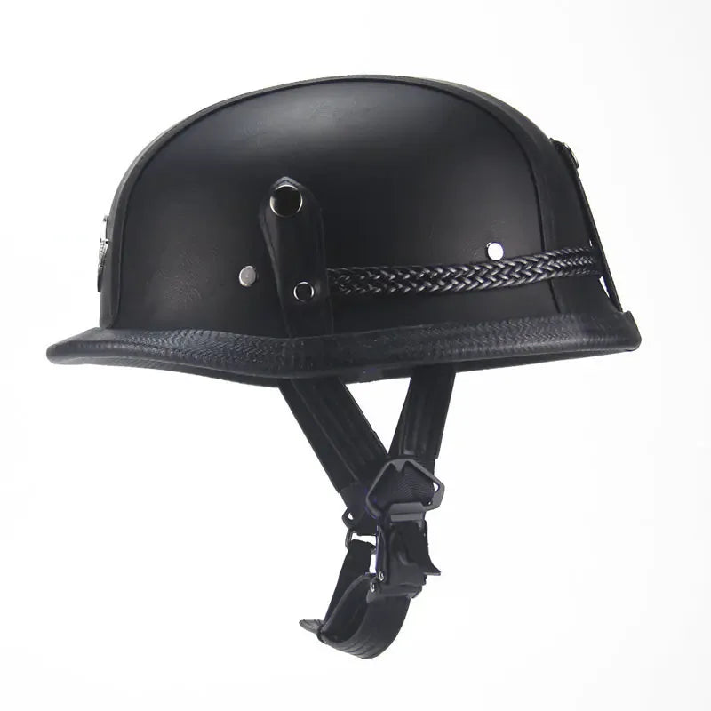 Handcrafted Leather Motorcycle Cap - THROTTLE HUB