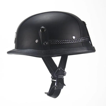 Handcrafted Leather Motorcycle Cap - THROTTLE HUB