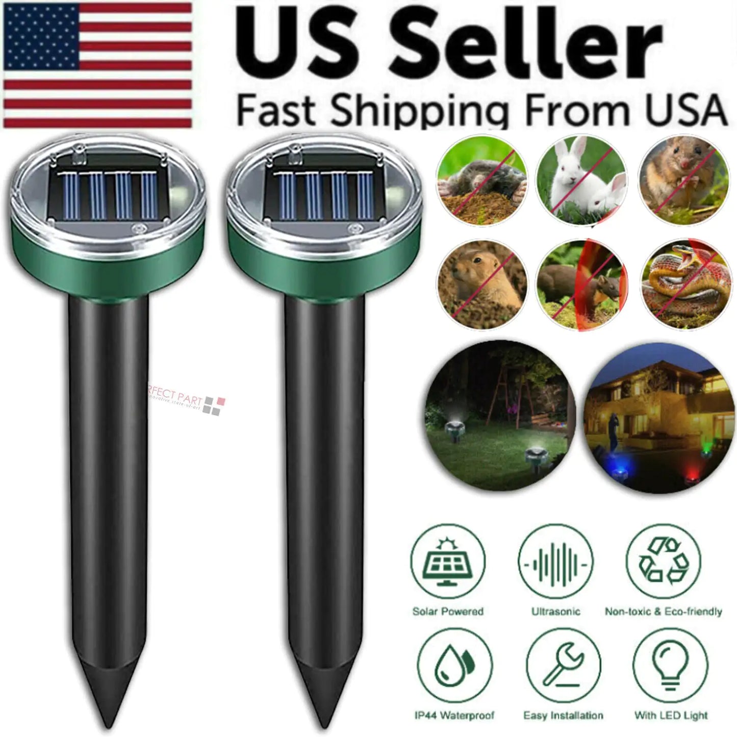CampSafe™ Solar Perimeter Repellers (4-Pack)