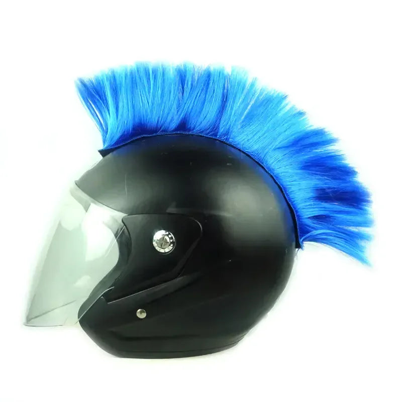 Colorful Mohawk Wig Helmet Accessories for Motorcycles - THROTTLE HUB