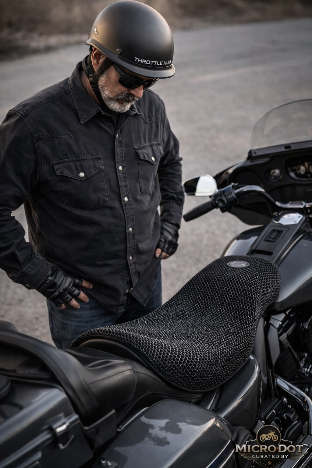 Micro•AIR 3D Mesh Motorcycle Seat Cover – Ride Cooler Comfort Upgrade | MicroDOT Curated by Throttle Hub