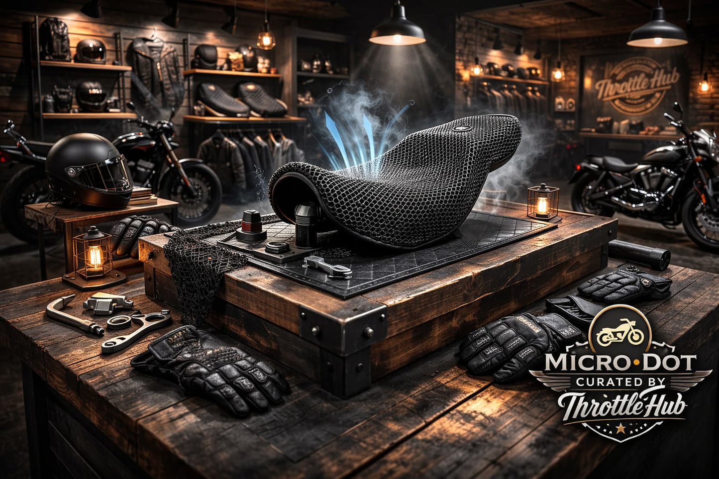 Micro•AIR 3D Mesh Motorcycle Seat Cover – Ride Cooler Comfort Upgrade | MicroDOT Curated by Throttle Hub