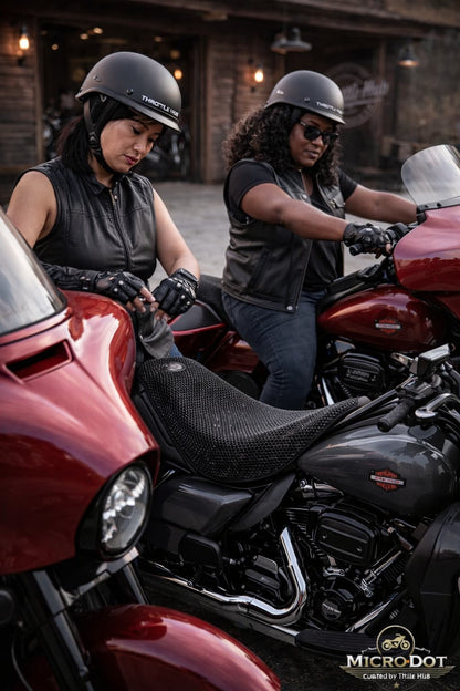Micro•AIR 3D Mesh Motorcycle Seat Cover – Ride Cooler Comfort Upgrade | MicroDOT Curated by Throttle Hub