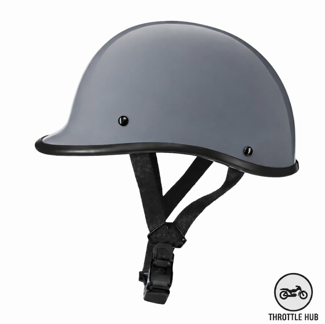 Throttle Hub DOT Approved Motorcycle Half Helmet – Low Profile Street Helmet