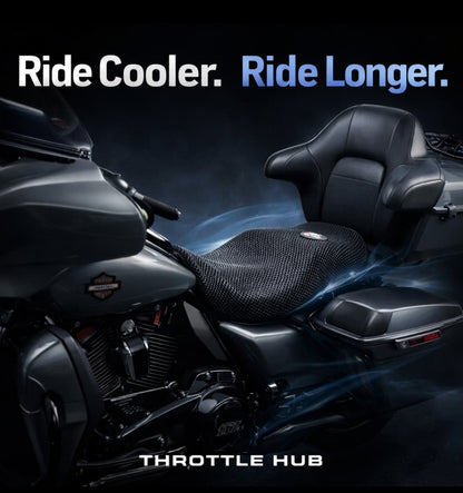 Micro•AIR 3D Mesh Motorcycle Seat Cover – Ride Cooler Comfort Upgrade | MicroDOT Curated by Throttle Hub