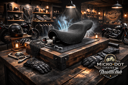 Micro•AIR 3D Mesh Motorcycle Seat Cover – Ride Cooler Comfort Upgrade | MicroDOT Curated by Throttle Hub