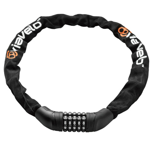 Via Velo Bike Chain Lock 5-Digit Resettable Combination Heavy Duty Anti-Theft Bicycle Lock 2.95 Ft Security Bike Locks for Scooter Motorcycle Gate Fence Valuables Etc