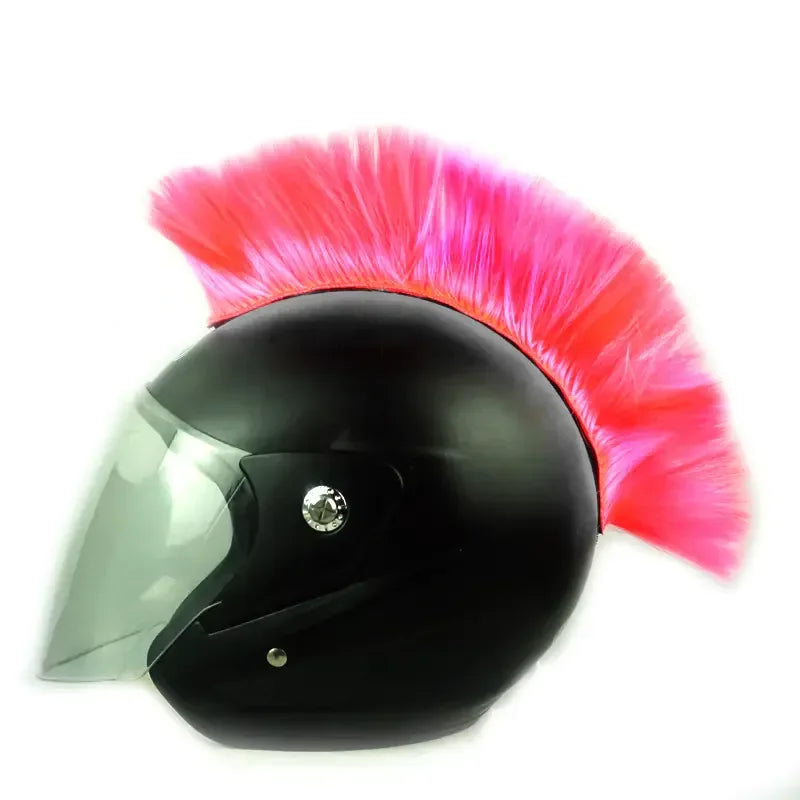 Colorful Mohawk Wig Helmet Accessories for Motorcycles - THROTTLE HUB